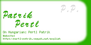 patrik pertl business card